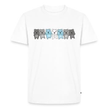 Demiboy Flag Pride LGBTQ Cute Quokka - Men's Premium Organic T-Shirt - white - Front - Nico (187cm)
