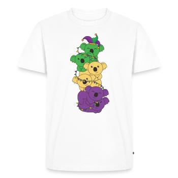 let the shenanigans begin Mardi Gras Koala Tower - Men's Premium Organic T-Shirt - white - Front - Nico (187cm)