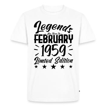 Naissance En Février 1959. Cadeau d'anniversaire. - T-shirt Premium bio Homme - blanc - Devant - Nico (187cm)