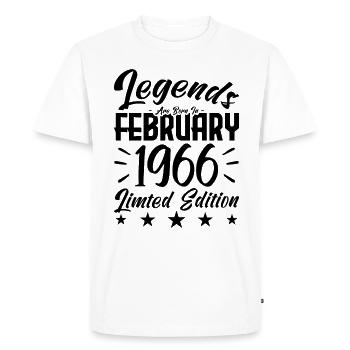 Naissance En Février 1966. Cadeau d'anniversaire. - T-shirt Premium bio Homme - blanc - Devant - Nico (187cm)