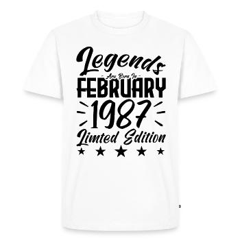 1987 birth. Birthday gift. - Men's Premium Organic T-Shirt - white - Front - Nico (187cm)