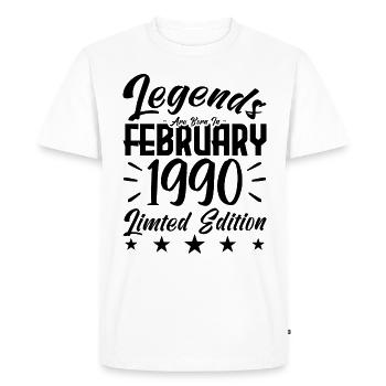 Naissance En Février 1990. Cadeau d'anniversaire. - T-shirt Premium bio Homme - blanc - Devant - Nico (187cm)