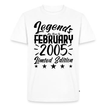 Born in February 2005. Birthday gift. - Men's Premium Organic T-Shirt - white - Front - Nico (187cm)
