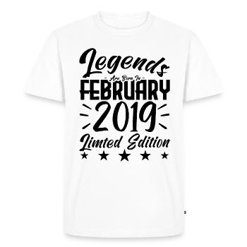Naissance En Février 2019. Cadeau d'anniversaire. - T-shirt Premium bio Homme - blanc - Devant - Nico (187cm)