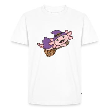 Axolotl Halloween Sorcière Enfants Sorcières Costume - T-shirt Premium bio Homme - blanc - Devant - Nico (187cm)
