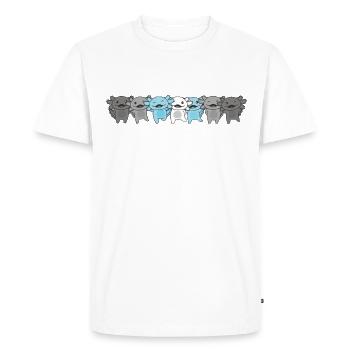 Demiboy Flag Pride LGBTQ Cute Axolotl - Men's Premium Organic T-Shirt - white - Front - Nico (187cm)