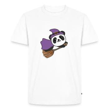 Panda Halloween Sorcière Enfants Sorcières Costume - T-shirt Premium bio Homme - blanc - Devant - Nico (187cm)