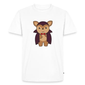 Deer Halloween Cute Devil Vampire Costume - Men's Premium Organic T-Shirt - white - Front - Nico (187cm)