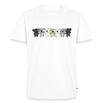 Agenda Flag Pride LGBTQ Mignon Koala - T-shirt Premium bio Homme - blanc - Devant - Nico (187cm)