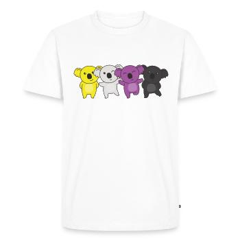 Nonbinary Flag Pride LGBTQ Cute Koala - Men's Premium Organic T-Shirt - white - Front - Nico (187cm)