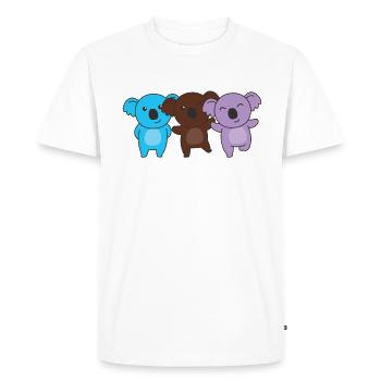 androsexual flag pride LGBTQ cute koala - Men's Premium Organic T-Shirt - white - Front - Nico (187cm)