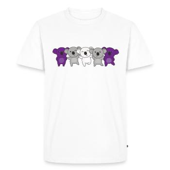 graysexual flag pride LGBTQ cute koala - Men's Premium Organic T-Shirt - white - Front - Nico (187cm)