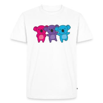 androgynous flag pride LGBTQ cute koala - Men's Premium Organic T-Shirt - white - Front - Nico (187cm)