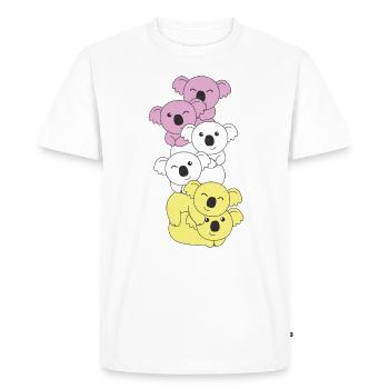 Twink Flag Pride LGBTQ Cute Koala Bunch - Men's Premium Organic T-Shirt - white - Front - Nico (187cm)