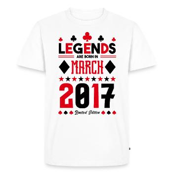 birthday gift March 2017. card games. - Men's Premium Organic T-Shirt - white - Front - Nico (187cm)