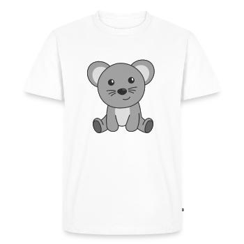 Souris animaux mignons pour enfants manga souris - T-shirt Premium bio Homme - blanc - Devant - Nico (187cm)