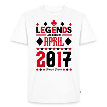 Birthday gift April 2017. card games. - Men's Premium Organic T-Shirt - white - Front - Nico (187cm)