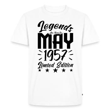 Naissance En mai 1957 Cadeau d'anniversaire 1957. - T-shirt Premium bio Homme - blanc - Devant - Nico (187cm)