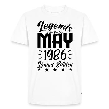 Naissance En mai 1986 Cadeau d'anniversaire 1986. - T-shirt Premium bio Homme - blanc - Devant - Nico (187cm)