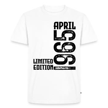 Cadeau Avril 1965. Anniversaire avril 1965. April. - T-shirt Premium bio Homme - blanc - Devant - Nico (187cm)