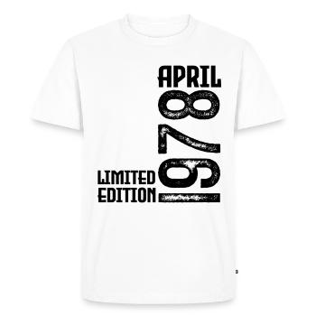 Cadeau Avril 1978. Anniversaire avril 1978. April. - T-shirt Premium bio Homme - blanc - Devant - Nico (187cm)