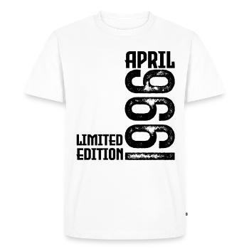 Cadeau Avril 1996. Anniversaire avril 1996. April. - T-shirt Premium bio Homme - blanc - Devant - Nico (187cm)
