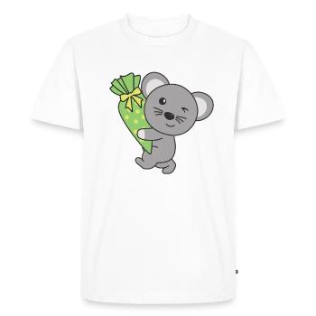 bye bye kindergarten hello school mouse - Men's Premium Organic T-Shirt - white - Front - Nico (187cm)
