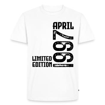 Cadeau Avril 1997. Anniversaire avril 1997. April. - T-shirt Premium bio Homme - blanc - Devant - Nico (187cm)