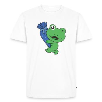 bye bye kindergarten hello school frog - Men's Premium Organic T-Shirt - white - Front - Nico (187cm)