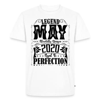 May 2020. Birthday May 2020. Gift May 2020. - Men's Premium Organic T-Shirt - white - Front - Nico (187cm)