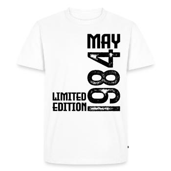 Gift May 1984. Anniversary May 1984. May 1984. - Men's Premium Organic T-Shirt - white - Front - Nico (187cm)