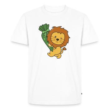 bye bye kindergarten hello school lion - Men's Premium Organic T-Shirt - white - Front - Nico (187cm)