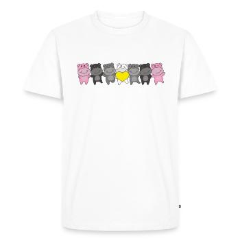 Queerplatonic Relationship Flag Pride LGBTQ Mignon - T-shirt Premium bio Homme - blanc - Devant - Nico (187cm)
