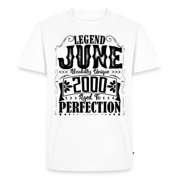 June 2000. Birthday June 2000 Gift June 2000 - Men's Premium Organic T-Shirt - white - Front - Nico (187cm)