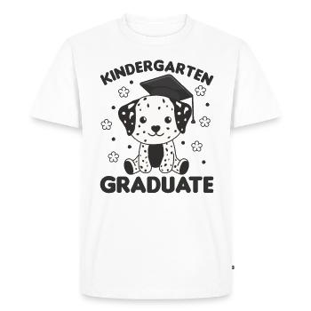 Kids Kindergarten diplômé Dalmatian Graduation - T-shirt Premium bio Homme - blanc - Devant - Nico (187cm)