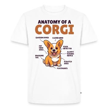 Dog explanation Anatomy of a Corgi - Men's Premium Organic T-Shirt - white - Front - Nico (187cm)