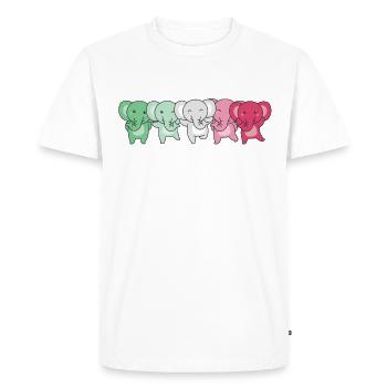 Abrossexual Flag Pride LGBTQ Cute Elephant - Men's Premium Organic T-Shirt - white - Front - Nico (187cm)
