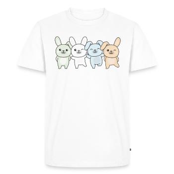 Drapeau non étiqueté Fierté LGBTQ Lapin mignon - T-shirt Premium bio Homme - blanc - Devant - Nico (187cm)