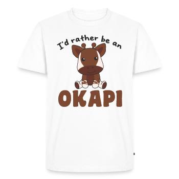 Je préfère être un okapi - okapi sucré - T-shirt Premium bio Homme - blanc - Devant - Nico (187cm)