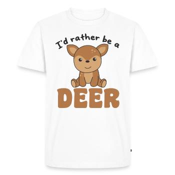 I'd rather be a deer - sweet deer - Men's Premium Organic T-Shirt - white - Front - Nico (187cm)