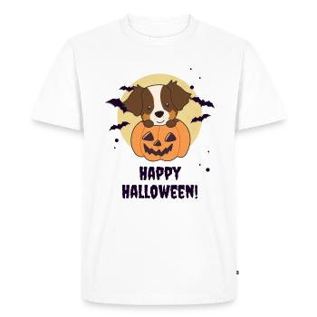 Sheperd australien dans Pumpkin Sweet Happy Halloween - T-shirt Premium bio Homme - blanc - Devant - Nico (187cm)