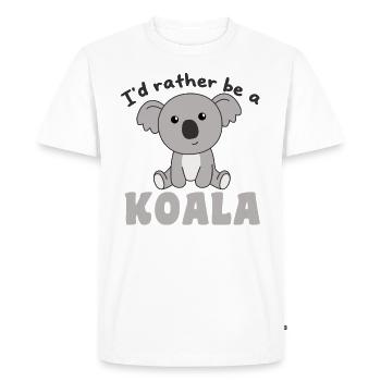 Je préfère être un koala - koala mignon - T-shirt Premium bio Homme - blanc - Devant - Nico (187cm)