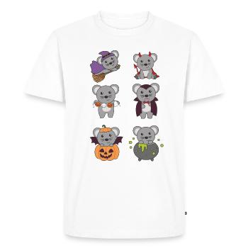 Mouse Halloween Devil Pumpkin Vampire Costume - Men's Premium Organic T-Shirt - white - Front - Nico (187cm)