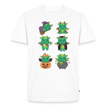 Costume de vampire citrouille diable Halloween dragon - T-shirt Premium bio Homme - blanc - Devant - Nico (187cm)