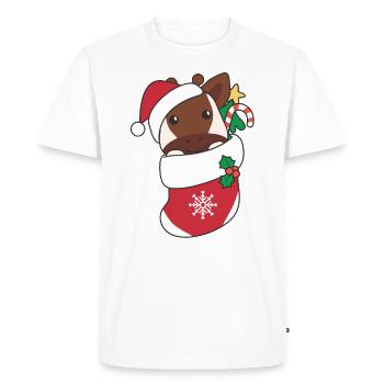 Okapi Christmas Snow Winter Animals Okapi - Men's Premium Organic T-Shirt - white - Front - Nico (187cm)