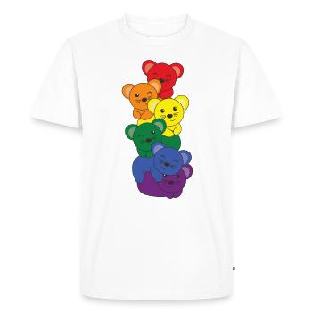 Rainbow Mouse Souris colorée mignonne pour les enfants - T-shirt Premium bio Homme - blanc - Devant - Nico (187cm)