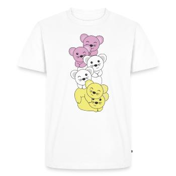 Twink Flag Pride LGBTQ Cute Mouse - Men's Premium Organic T-Shirt - white - Front - Nico (187cm)