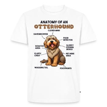 Dog Explanation Anatomy of an Otterhound - Men's Premium Organic T-Shirt - white - Front - Nico (187cm)