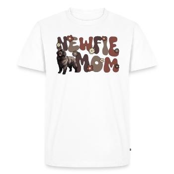 Terre-Neuve Groovy Newfie maman - T-shirt Premium bio Homme - blanc - Devant - Nico (187cm)