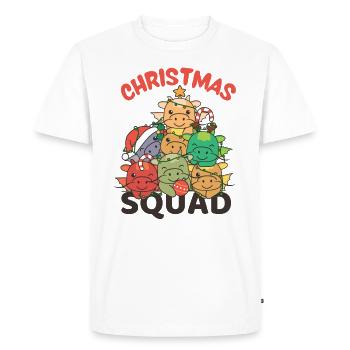 Dragon Arbre de Noël Escouade de Noël Dragon - T-shirt Premium bio Homme - blanc - Devant - Nico (187cm)